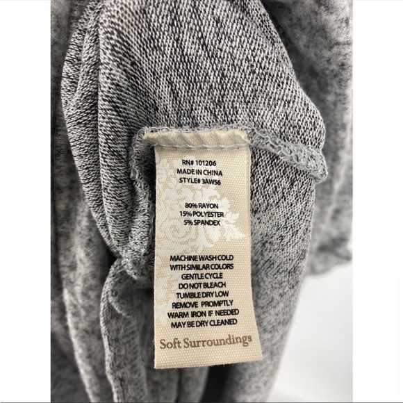 Soft Surroundings V-Neck Long Sleeve Drawstring Knit Dress - Picture 10 of 11